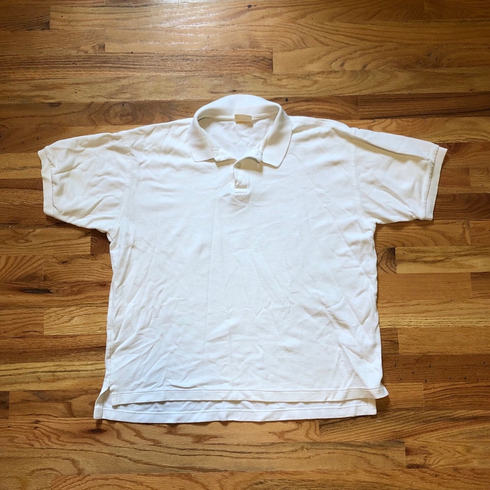 LL Bean white polo